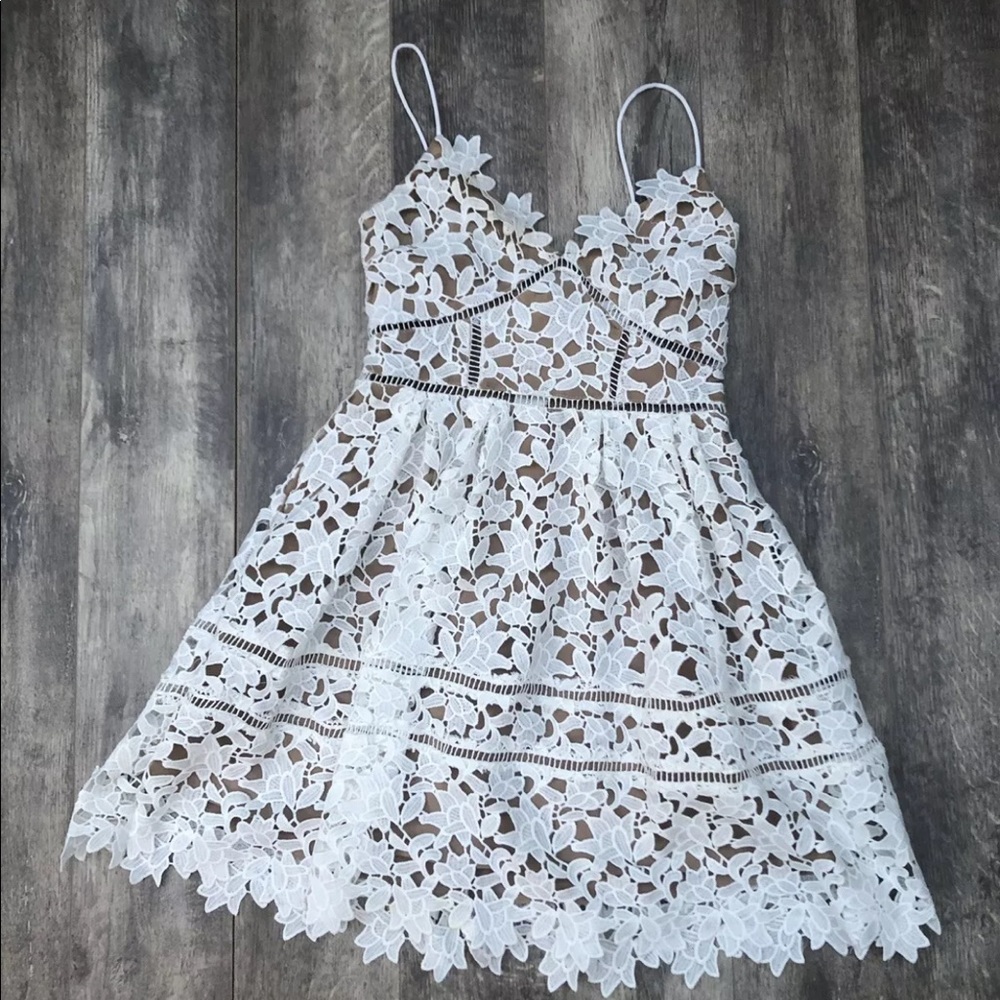 Chiccouture L’atiste white lace strap dress NWOT